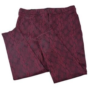 Sanctuary / Denim Ankle Skinny Snakeskin Jeans, Size 18